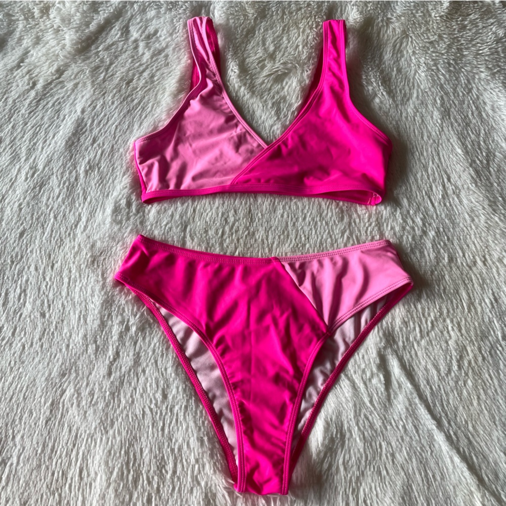 SHEIN Hot Pink Bikini Set